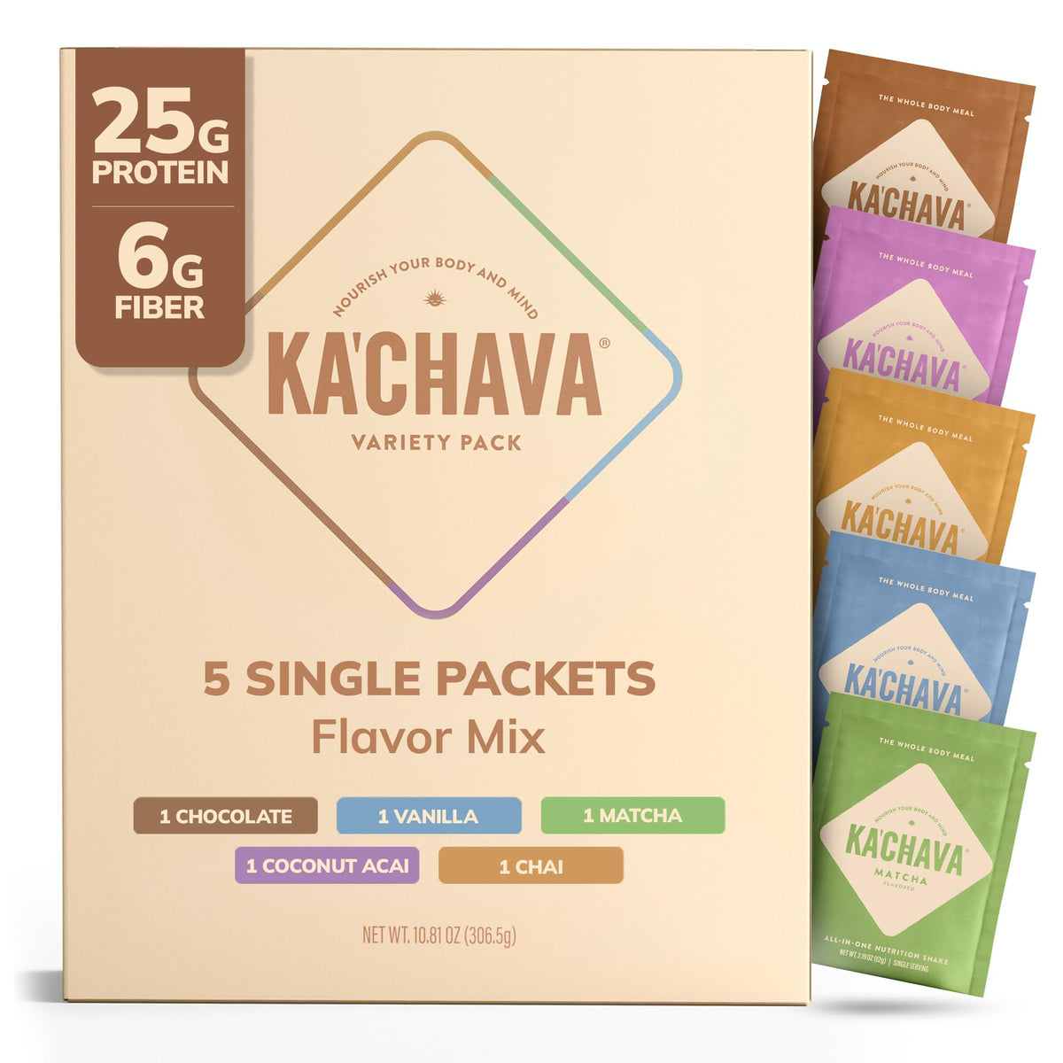 Ka’Chava Whole Body Meal Shake Vanilla 2 lb – Vegan Protein Powder with 85+ Superfoods & Greens – Plant-Based Meal Replacement with Probiotics & Digestive Enzymes – Gluten & Dairy Free (15 Servings)