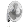 Comfort Zone Oscillating Wall Mount Fan with Remote Control, Timer, Auto Shut Off, Adjustable Tilt, Quiet, 16 inch, 3 Speed, Ideal for Home, Bedroom, Gym & Office, Airflow 14.07 ft/sec, CZ16WR